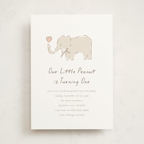 This is a sugar kids birthday invitations with standard by chocomocacino called bananella printing on signature in standard
