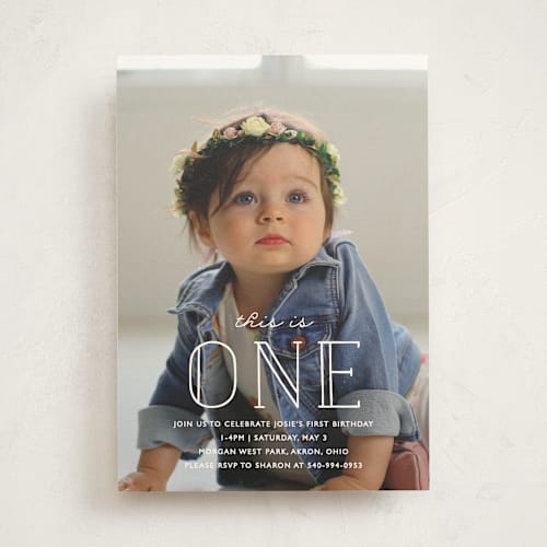 This is a frost kids birthday invitations with standard by Bethany Anderson called this is one printing on signature in standard