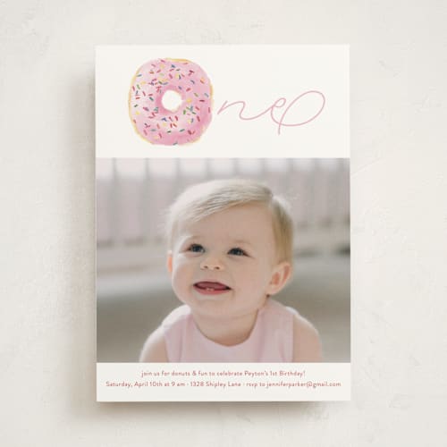 This is a candy kids birthday invitations with standard by Lagniappe Paper called sprinkle me one printing on signature in standard