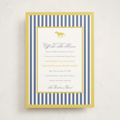 This is a italy debutante party invitations with standard by Ashlee Townsend called derby party printing on signature in standard