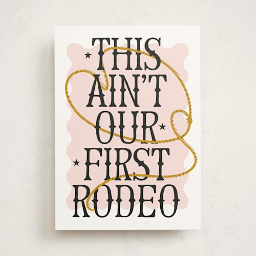This is a blush tbd with standard by Baumbirdy called rodeo printing on signature in greeting cards
