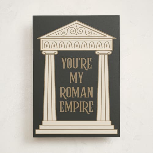 This is a midnight tbd with standard by Heather Schertzer called roman empire printing on signature in greeting cards