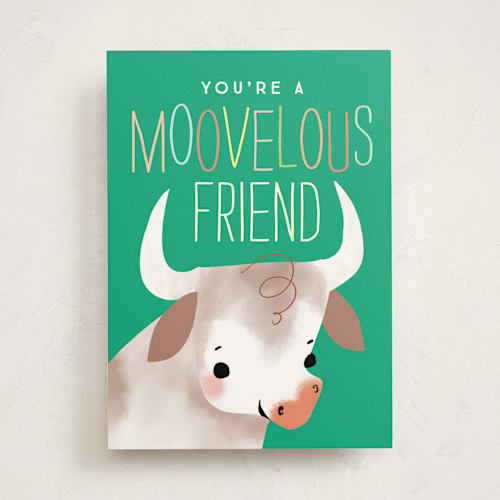 This is a jade tbd with standard by Itsy Belle Studio called moovelous friend printing on signature in greeting cards
