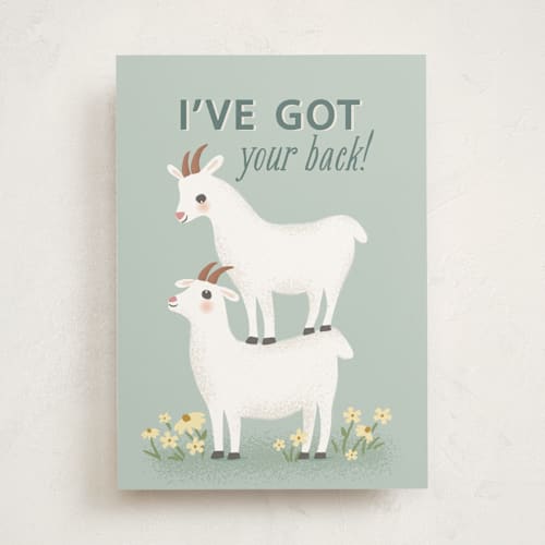 This is a garden tbd with standard by Karidy Walker called got your back printing on signature in greeting cards