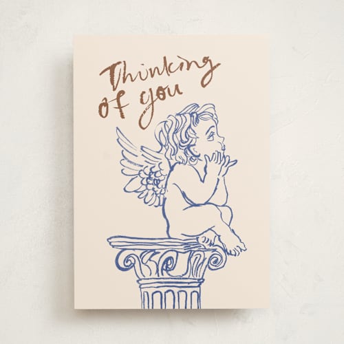 This is a crepe tbd with standard by Cass Loh called angel sculpture printing on signature in greeting cards