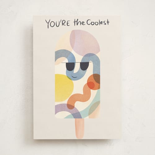 This is a champagne tbd with standard by Angel Walker called coolest bday printing on signature in greeting cards