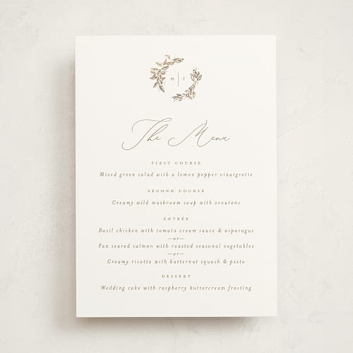 This is a porcelain party stationery with foil pressed by Leah Bisch called reflection printing on signature in standard