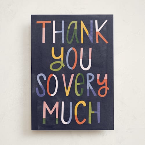 This is a jewel tbd with standard by Pixel and Hank called thank you so very much printing on signature in greeting cards