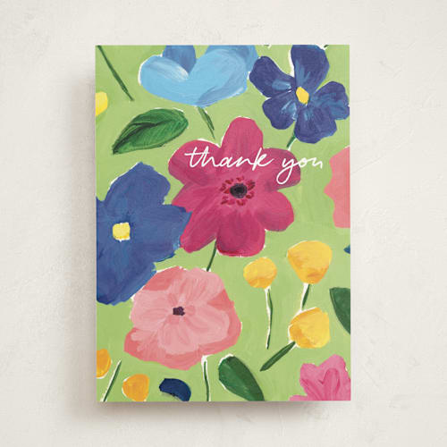 This is a garden tbd with standard by Nicole Walsh called painted floral printing on signature in greeting cards