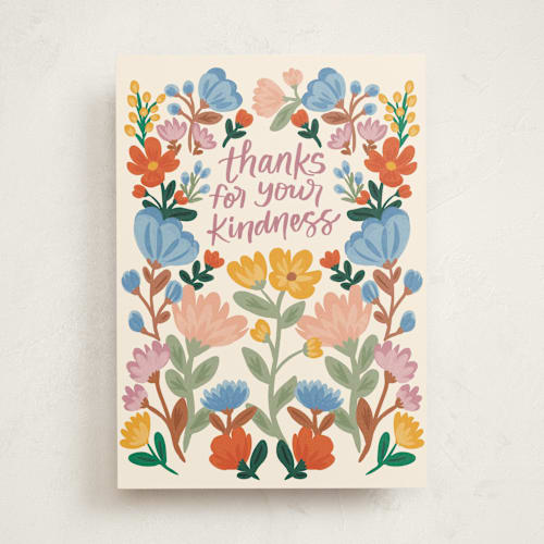 This is a rose tbd with standard by Angel Walker called kindness printing on signature in greeting cards