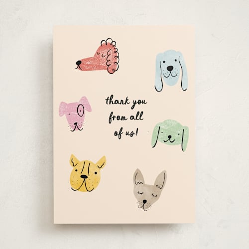 This is a cream tbd with standard by Pixel and Hank called all of us printing on signature in greeting cards