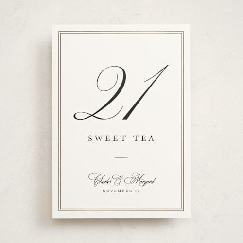 This is a snow party stationery with foil pressed by Sarah Brown called traditionalist printing on doublethick in standard