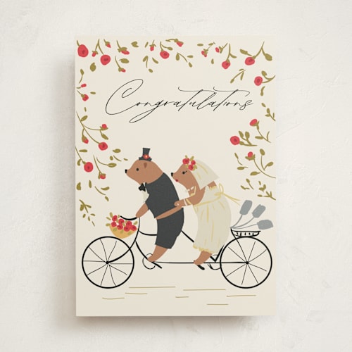 This is a sandpaper tbd with standard by samovilka called bearswdiing printing on signature in greeting cards