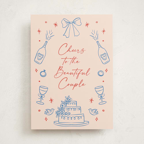 This is a candy tbd with standard by Elly called couple cheers printing on signature in greeting cards