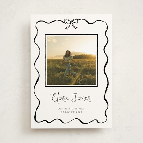 This is a ink graduation announcements with standard by Cass Loh called quirky fun printing on doublethick in photo_mount