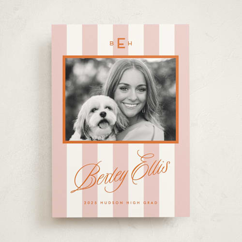 This is a sorbet graduation announcements with standard by Susan Zinader called bexley printing on doublethick in photo_mount