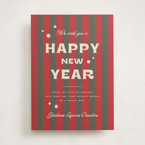 This is a garland business holiday cards with standard by Wildfield Paper Co called retro printing on signature in standard