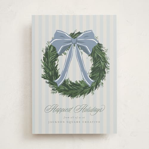 This is a powder business holiday cards with standard by Everett Paper Goods called cape may charm printing on signature in standard