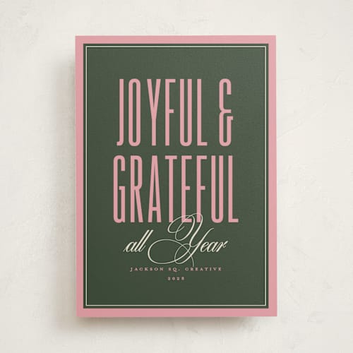 This is a wreath business holiday cards with standard by letterfix called simply said printing on signature in standard
