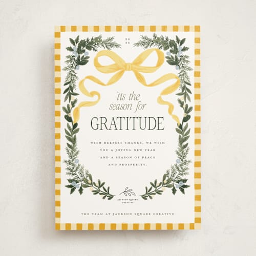 This is a halo business holiday cards with standard by Jenna Holcomb called surround printing on signature in standard
