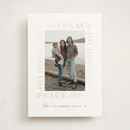 This is a snowball gloss press holiday cards with gloss press by Erica Krystek called subtle surround printing on signature in standard