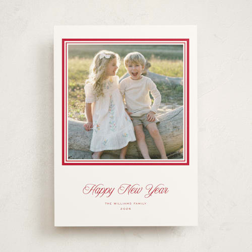 This is a santa suit photo mount holiday cards with standard by Blustery August called lauren printing on recycled in photo_mount