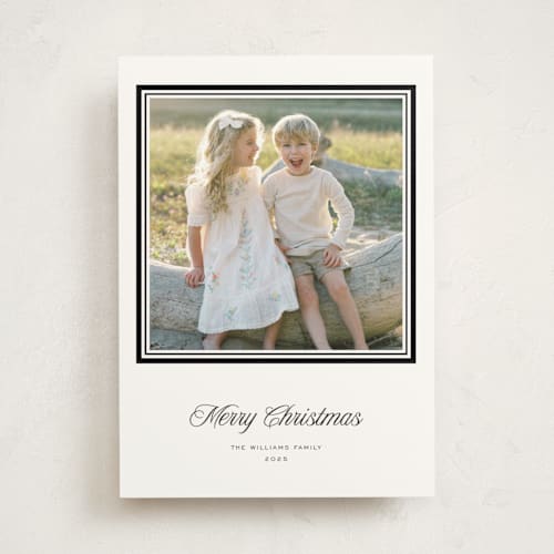 This is a coal photo mount holiday cards with standard by Blustery August called lauren printing on recycled in photo_mount
