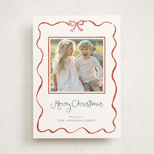 This is a candy cane photo mount holiday cards with standard by Cass Loh called quirky fun printing on recycled in photo_mount
