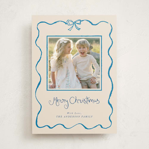 This is a bluebird photo mount holiday cards with standard by Cass Loh called quirky fun printing on recycled in photo_mount