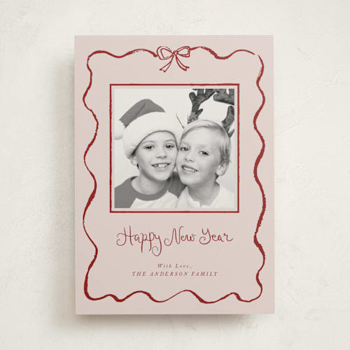 This is a wine photo mount holiday cards with standard by Cass Loh called quirky fun printing on party paper in photo_mount