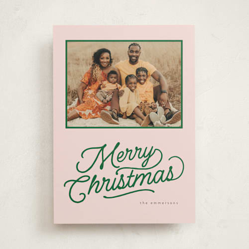 This is a kelly photo mount holiday cards with standard by BR Designs called retro vintage holiday printing on recycled in photo_mount