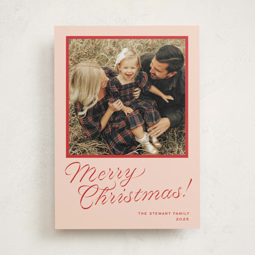 This is a candied grapefruit photo mount holiday cards with standard by Megan Davis called cotillion printing on recycled in photo_mount