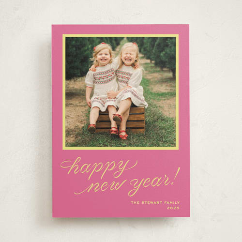 This is a gumdrop photo mount holiday cards with standard by Megan Davis called cotillion printing on party paper in photo_mount