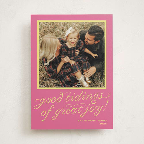 This is a gumdrop photo mount holiday cards with standard by Megan Davis called cotillion printing on doublethick in photo_mount