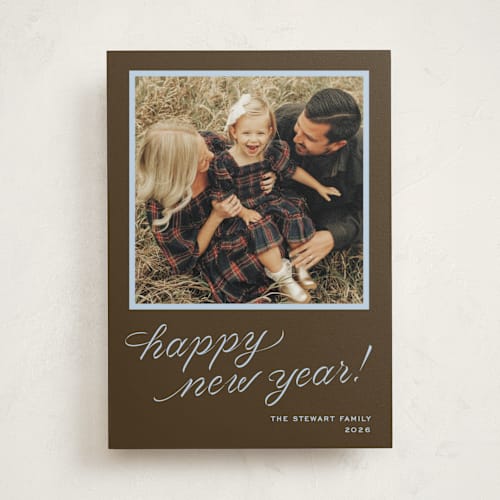 This is a hot chocolate photo mount holiday cards with standard by Megan Davis called cotillion printing on recycled in photo_mount