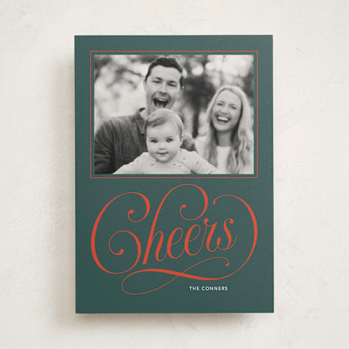 This is a pine photo mount holiday cards with standard by Stacey Day called joyful beauty printing on recycled in photo_mount