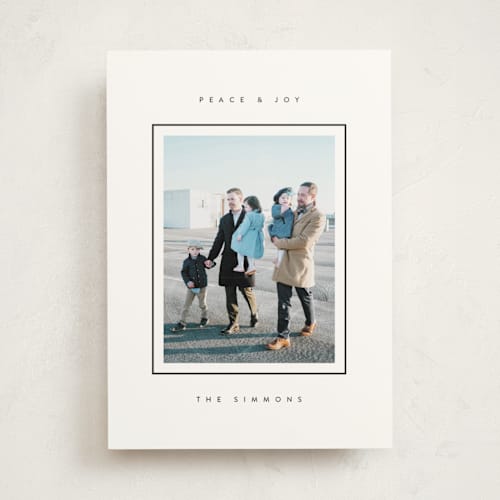 This is a starlight photo mount holiday cards with standard by Lucrecia Caporale called minimal border printing on doublethick in photo_mount