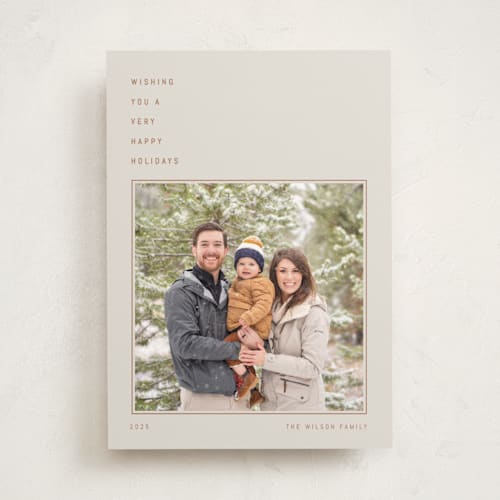 This is a ash photo mount holiday cards with standard by Blustery August called beaufort printing on recycled in photo_mount