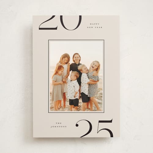 This is a champagne photo mount holiday cards with standard by Michelle Taylor called on the edge printing on party paper in photo_mount