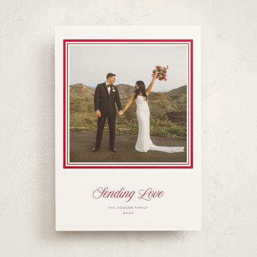 This is a apple photo mount holiday cards with standard by Blustery August called lauren printing on party paper in photo_mount