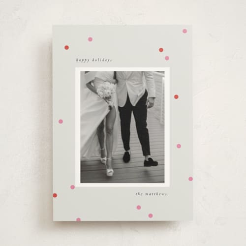 This is a candy photo mount holiday cards with standard by Lori Wemple called confetti printing on recycled in photo_mount