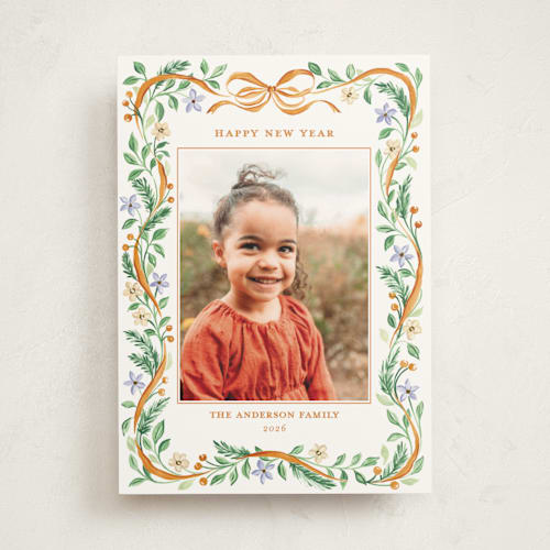 This is a clementine photo mount holiday cards with standard by Sarah Knight called bella printing on recycled in photo_mount
