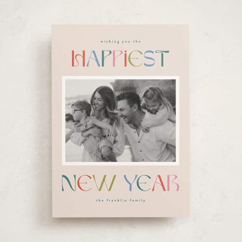 This is a gumdrop photo mount holiday cards with standard by Paper Raven Co. called jolliest printing on recycled in photo_mount