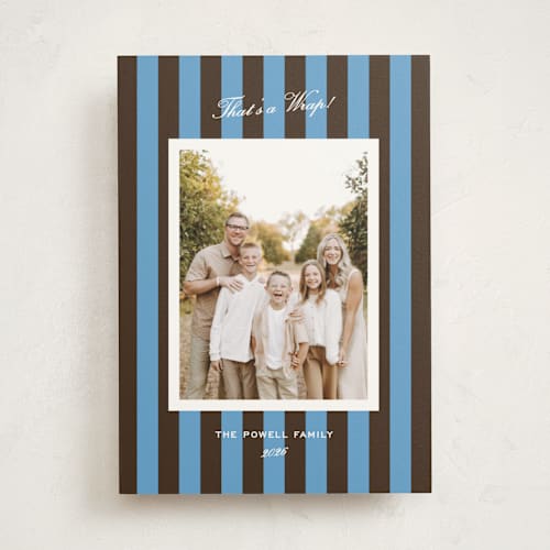 This is a cornflower photo mount holiday cards with standard by Megan Davis called parma printing on recycled in photo_mount