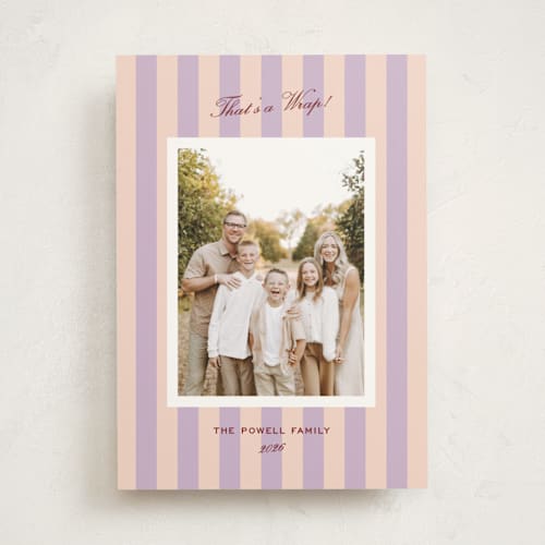 This is a sugar plum photo mount holiday cards with standard by Megan Davis called parma printing on recycled in photo_mount