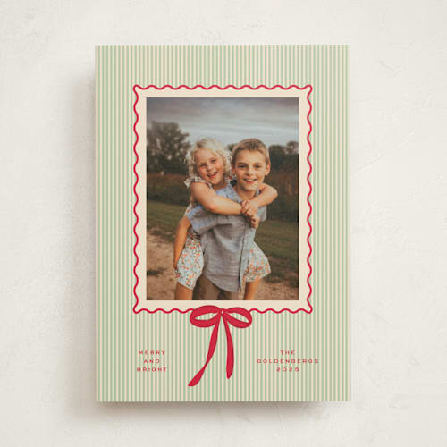 This is a holly photo mount holiday cards with standard by Creo Study called trendy classic printing on recycled in photo_mount