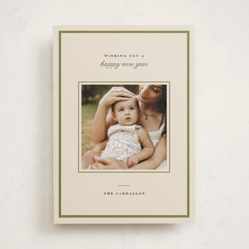 This is a juniper photo mount holiday cards with standard by Amy Kross called dorset printing on recycled in photo_mount