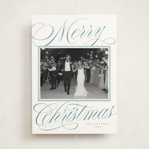 This is a frost photo mount holiday cards with standard by Alston Foster called sugarplum printing on recycled in photo_mount