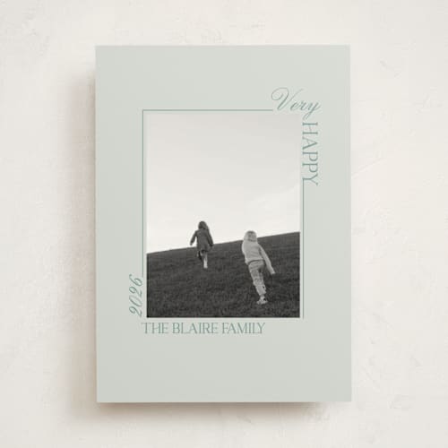 This is a ice photo mount holiday cards with standard by Baumbirdy called delicate frame printing on recycled in photo_mount