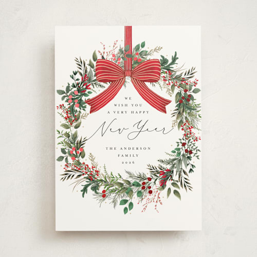 This is a snow foil pressed holiday cards with foil pressed by Susan Moyal called festive holiday printing on signature in standard